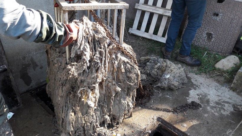 Problème sur le réseau d’assainissement à cause des lingettes !!! Problème sur le réseau d’assainissement à cause des lingettes !!!